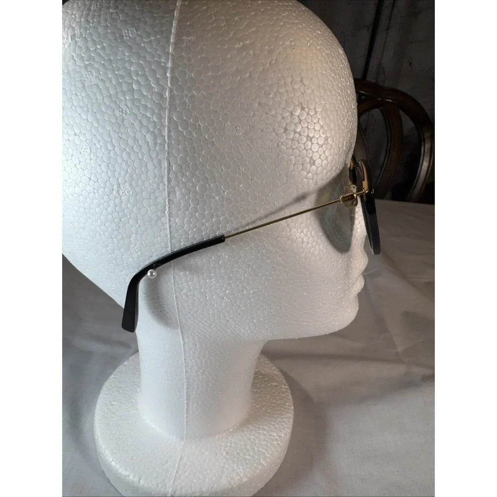 Warby Parker Hadley 3100 Black Gold Cat Eyes Round Eyeglasses 47-21-140